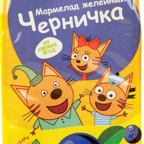 Мармелад желейный Лакомства для здоровья Три кота Черничка