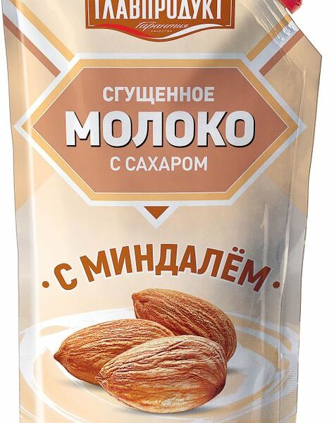 Молоко сгущенное Главпродукт с миндалем 3.7%