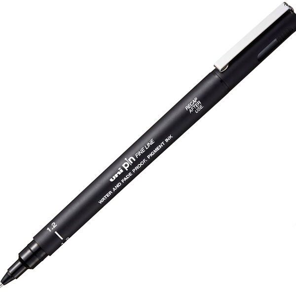 Ручка-линер, 1.2 мм, черная, PIN