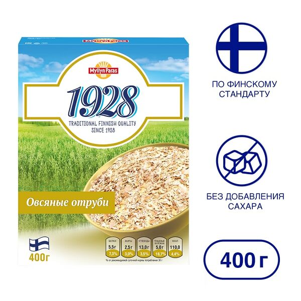 Отруби Myllyn Paras Овсяные 400г
