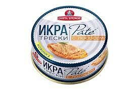 ИКРА ТРЕСКИ с лососем  деликатесная «Pate» (ж/б с ключом) 90г