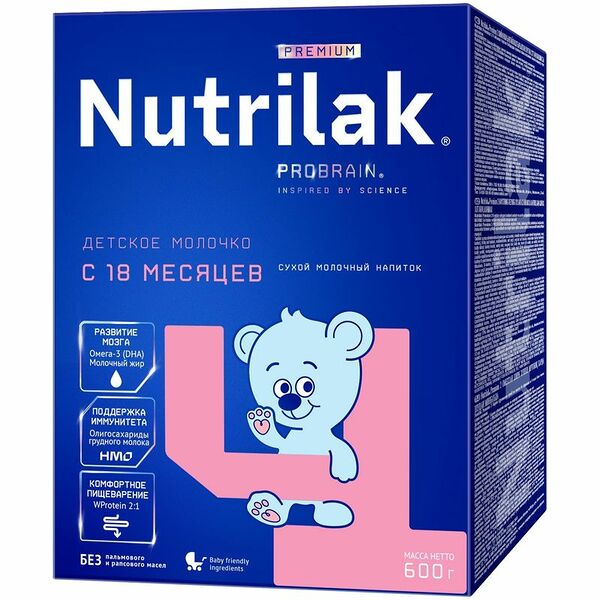 Напиток молочный NUTRILAK Premium 4, c 18 месяцев