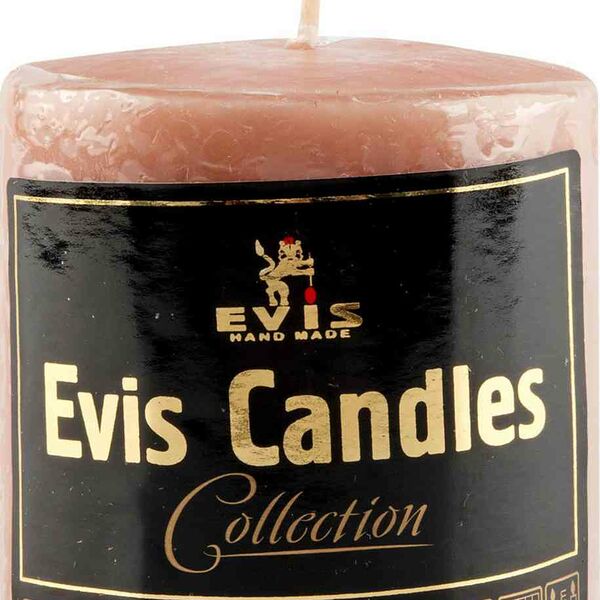 Свеча парафиновая Evis цилиндр цвет: крем-брюле, 60 мм