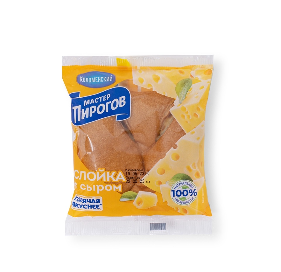 

Слойка с сыром Мастер Пирогов 70г ЗАО БКК «Коломенский» в упаковке Россия