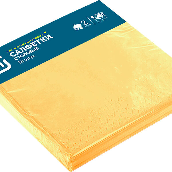 Салфетки бумажные Магнит 2-х слойные пастельных цветов 12х12 см в ассортименте