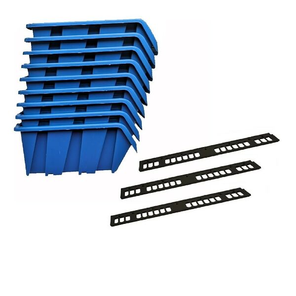 Набор лоток для метизов №1 150х95х70 мм, 9 шт, с планкой 3 шт