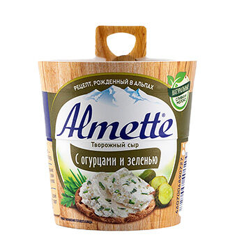 Сыр творожный Almette с огурцами и зеленью, 150 г