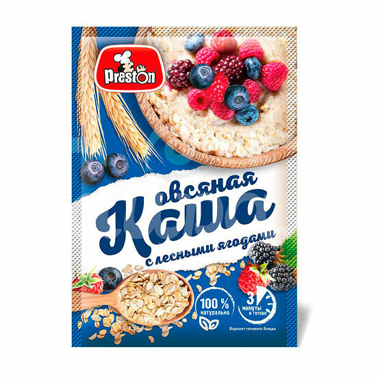 Каша Preston 37гр Овсяная Лесные ягоды пакет