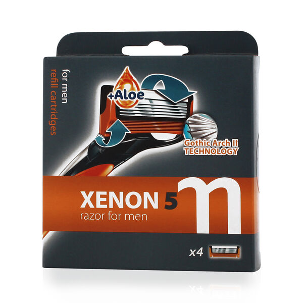 Xenon 5 for men сменные кассеты для бритвы 4 шт