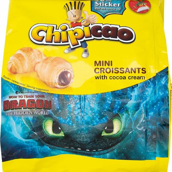 Мини-круассаны Chipicao с кремом какао с вкладышем, 50г