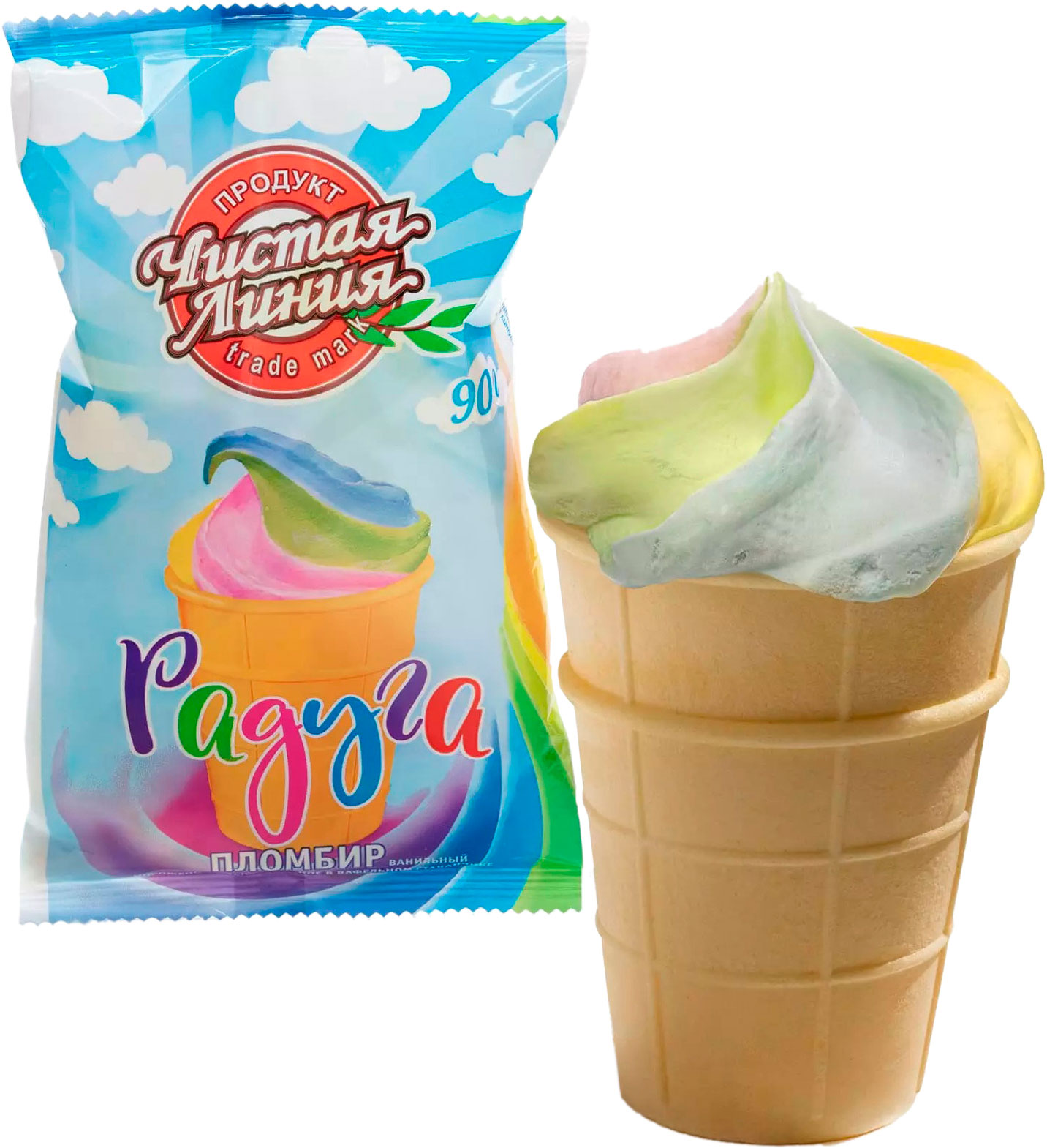 

Мороженое Чистая Линия Радуга Пломбир Ванильный 11.2%