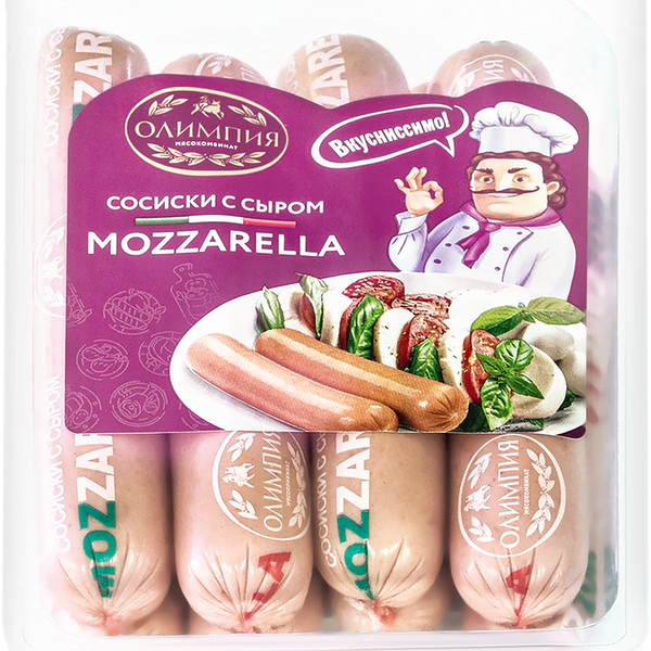 Сосиски ОЛИМПИЯ с сыром Mozzarella