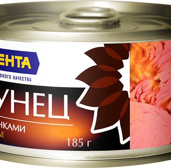 Тунец Лента кусочки в масле, 185г