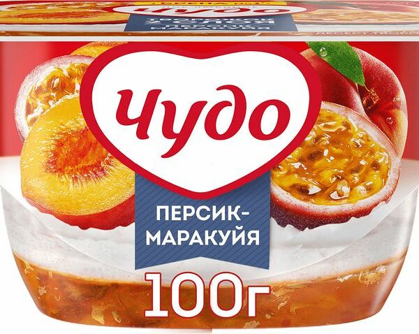 Десерт творожный Чудо Персик-Маракуйя 4.2% 100г