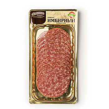 Сервелат сырокопчёный Имбирный Егорьевская КГФ нарезка
