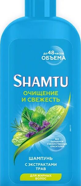 Шампунь  для волос Shamtu Глубокое очищение и свежесть с экстрактами трав 300мл