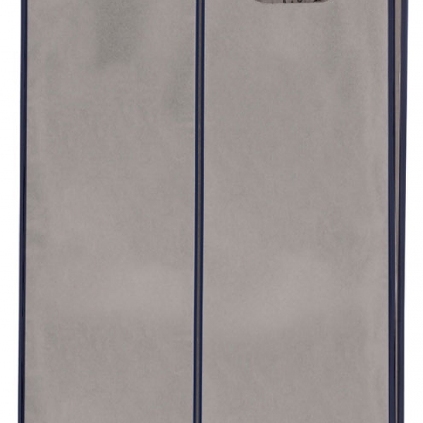 Чехол для одежды Hausmann с овальным окном и ручками объемный серый, 60х140х10 см