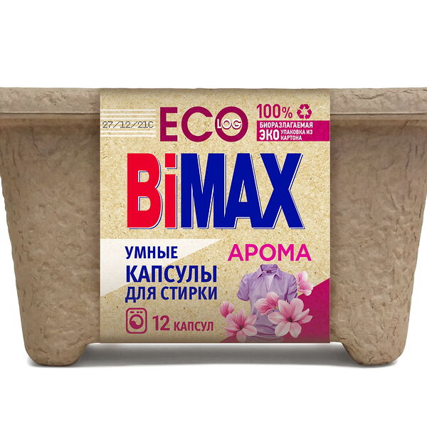 Капсулы для стирки BiMAX Арома 12шт в картонной упаковке