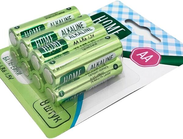 Батарейки Home Story LR6 АА первичные алкалиновые 8шт