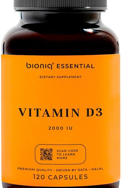 БАД bioniq essential Vitamin D3 120 капсул