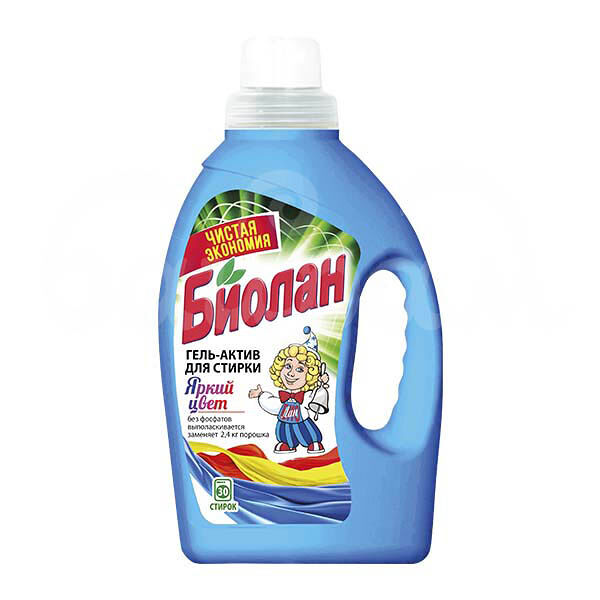 Гель-актив для стирки Биолан 1200гр Яркий цвет пэт