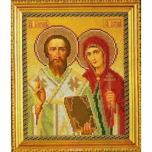 В186 Набор для вышивания бисером Кроше 'Киприан и Устинья'19x23см