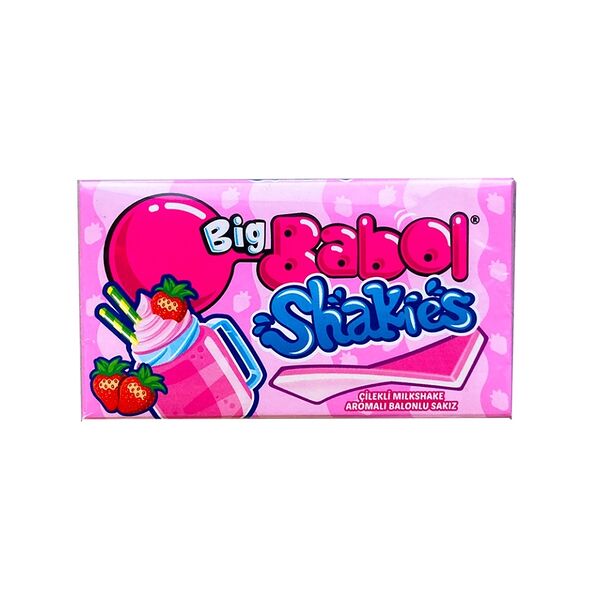 Жевательная резинка Big Babol Shakies Strawberry Milkshake 38 г, Турция