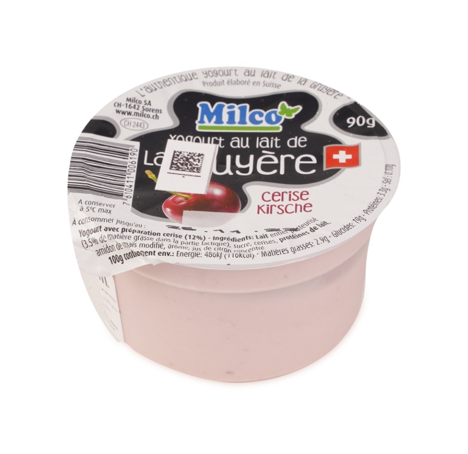 

Йогурт Milco Gruyere с вишней из коровьего молока для сыра Швейцария 90 г