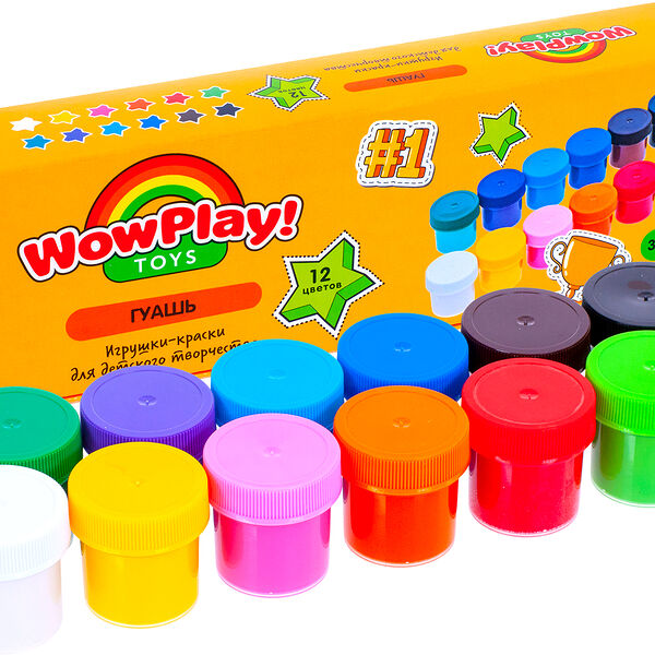 Гуашь Wow Play 12 цветов