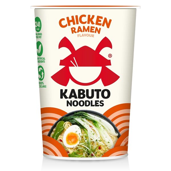 Лапша Kabuto noodles быстрого приготовления с курицей 65 г, Великобритания