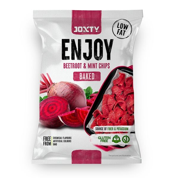 Чипсы Joxty enjoy свекольные запеченные с мятой (без глютена, веган) 40г, Италия