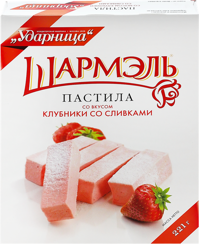 

Пастила Шармэль со вкусом клубники со сливками 221 г