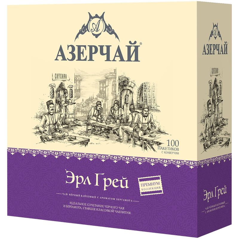 

Чай черный Азерчай Эрл Грей Premium collection 100 x 1.8 г