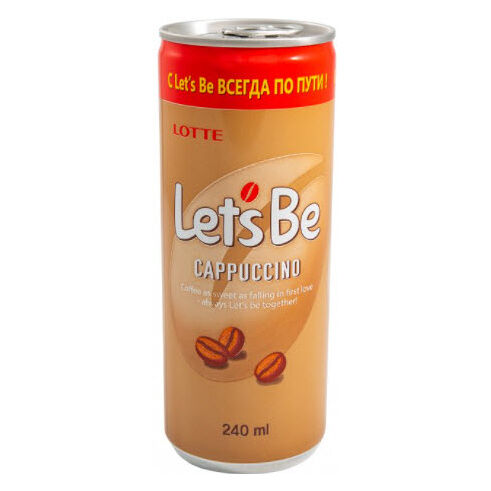 Напиток кофейный Lotte Let’s Be капучино ж/б 240 мл