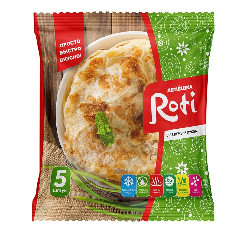 

Лепёшка с зелёным луком, Roti, 450 г, Россия