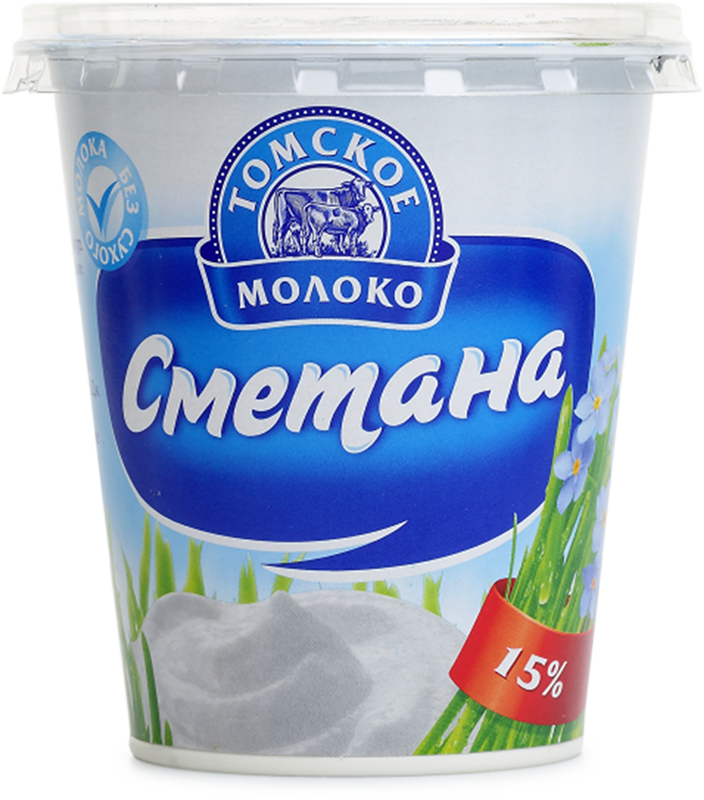 

Сметана Томское молоко 15% 350 г