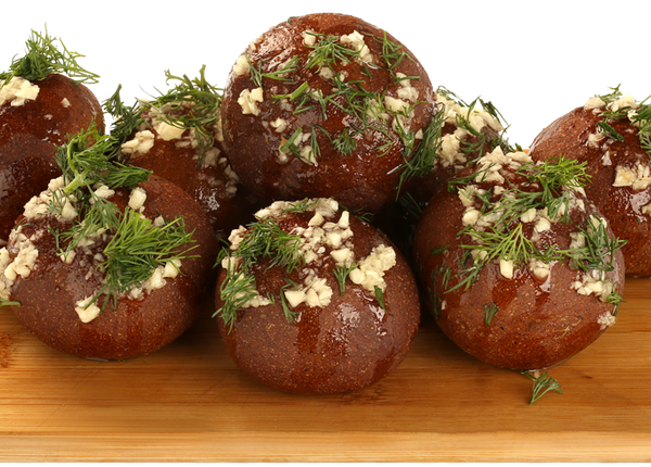 Пампушка ржаная с чесноком и зеленью вес 