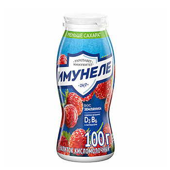 Напиток кисломолочный Имунеле со вкусом Земляника, 1,2%, 100г