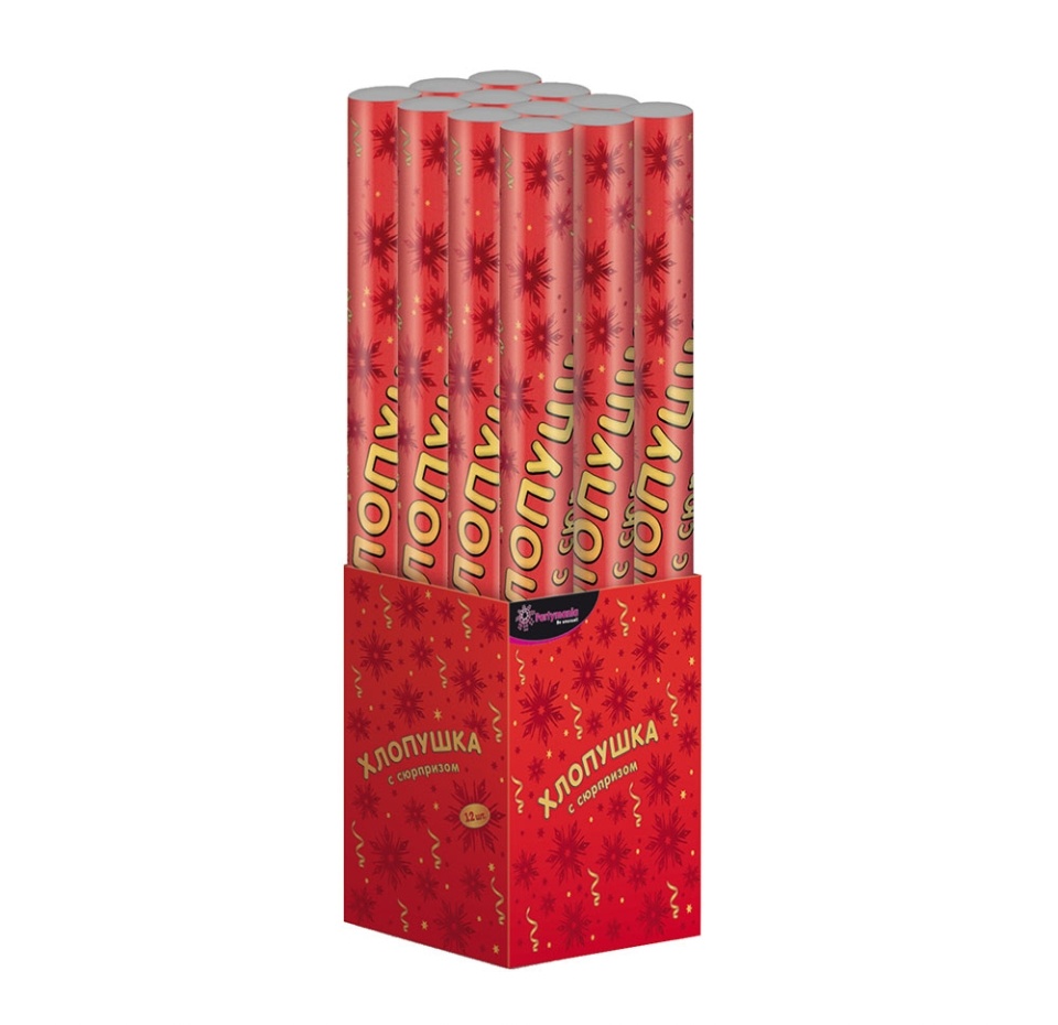 

Хлопушка пневматическая с сюрпризом, 60см, 1 шт