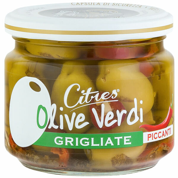 Оливки  зеленые Citres Белла Чериньола без косточки на гриле, 290/230 г Италия