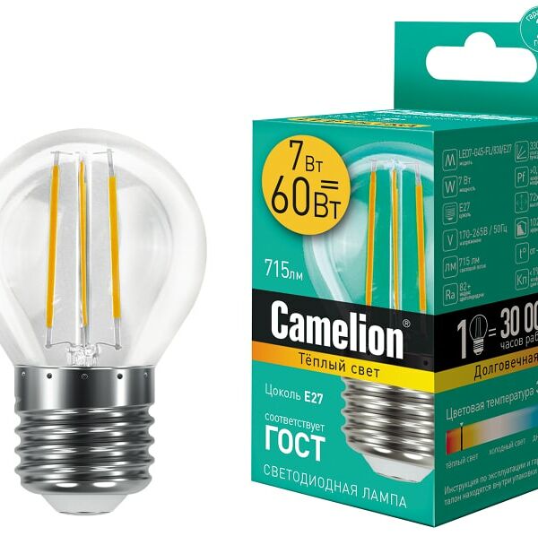 Лампа светодиодная Camelion E27 7Вт