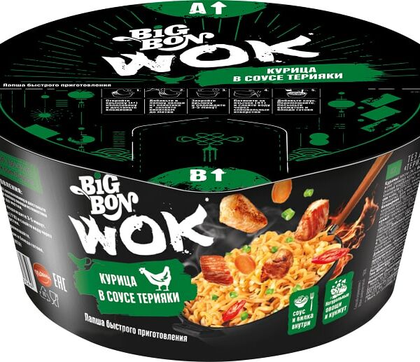 Лапша Big Bon Курица в соусе терияки 85г