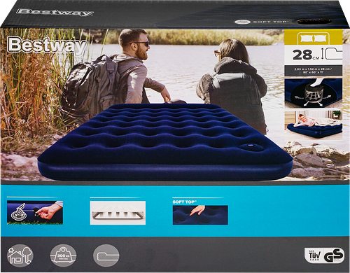Матрас надувной BESTWAY Pavillo 203x152x28см, со встроенным ножным насосом, Арт. 67226