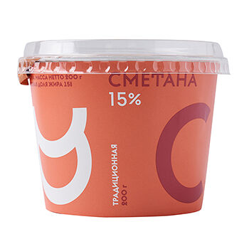 Сметана Братья Чебурашкины Семейная ферма 15%