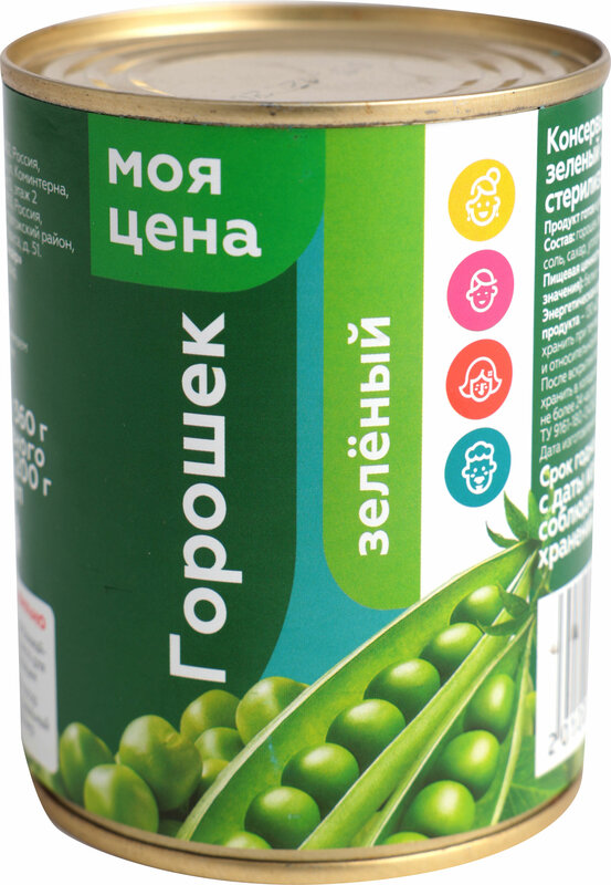 Купить Горошек Моя Цена Консервированный по низкой цене с быстрой ...