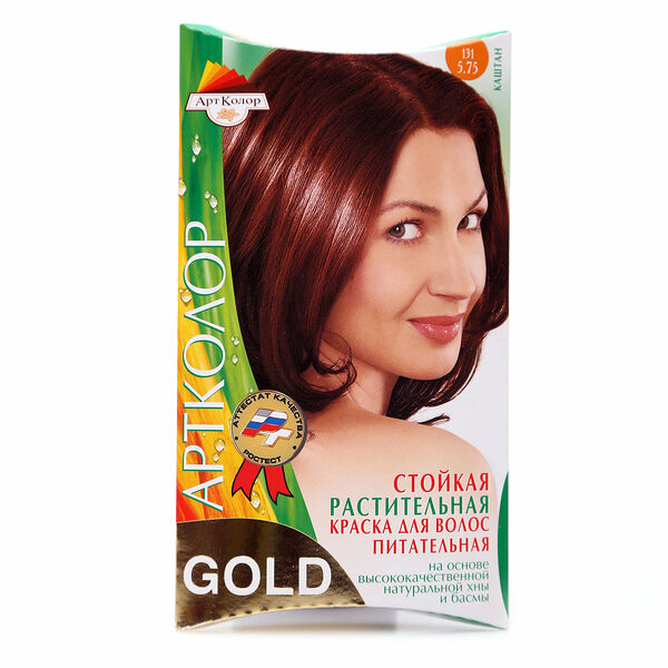 Растительная краска - тон каштан ТМ Артколор Gold (голд)