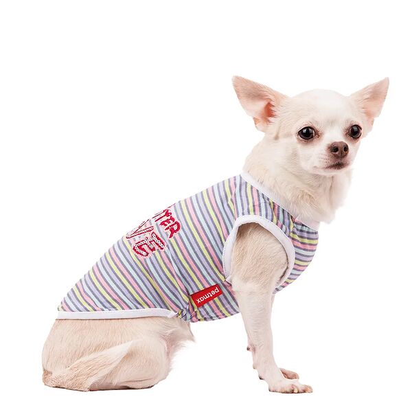 Футболка для собак Glitter Love XS голубой (унисекс)