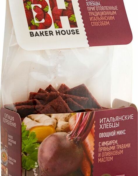 Хлебцы Baker House Итальянские овощной микс, 250г
