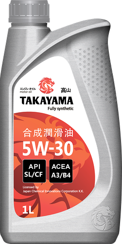 Масло моторное TAKAYAMA синтетическое SAE 5W-30 API SL/СF, 1л