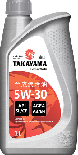 

Масло моторное TAKAYAMA синтетическое SAE 5W-30 API SL/СF, 1л